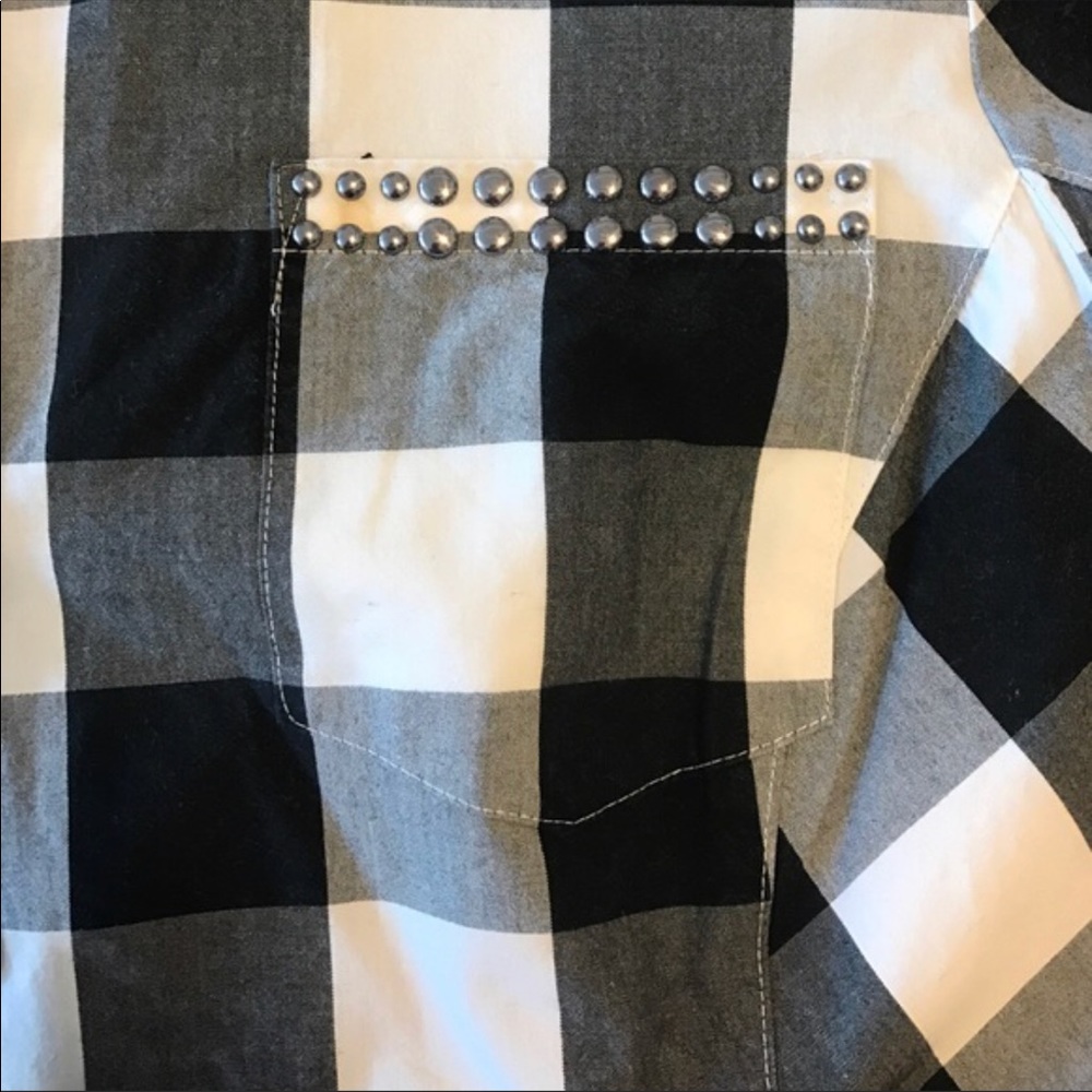 Allen B. Darling plaid top